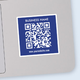 Editable (instantly generated) QR code Navy Blue