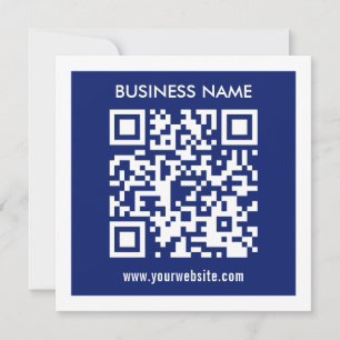 Editable (instantly generated) QR code   Navy Blue Invitation