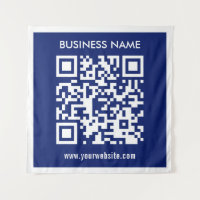 Editable (instantly generated) QR code | Navy Blue