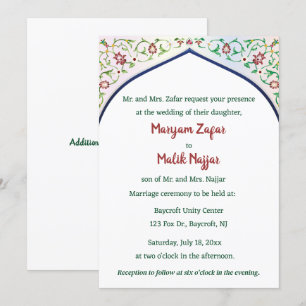 Editable Intricate Indian Archway Invitation