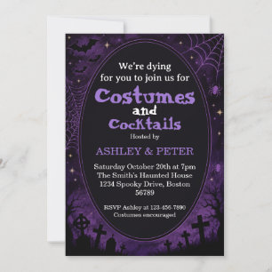 Editable Invitation Halloween Costumes & Cocktails