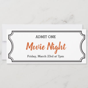 Editable IOU Gift Tickets Anniversary Gift Orange