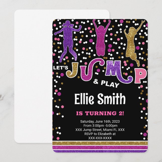 Editable Jump Invitation (Front/Back)