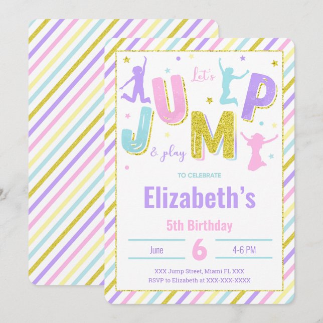 Editable Jump Invitation (Front/Back)