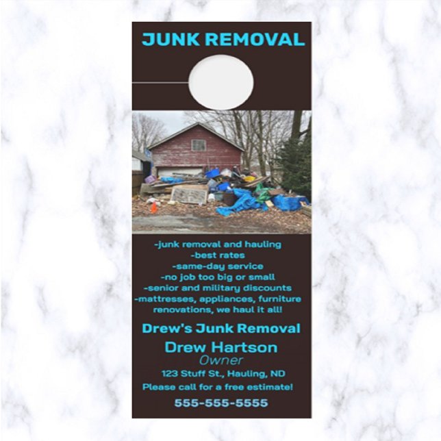 Editable Junk Removal and Hauling Door Hanger (Creator Uploaded)