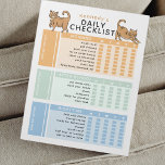 Editable Kids Daily Task Chore To-Do Checklist Notepad<br><div class="desc">An editable cute daily task chore checklist for kids! This adorable and practical checklist features a colourful template with two cute ginger cats to keep your little one company as they tackle their daily responsibilities. With three convenient sections—Morning, After School, and Nighttime—this checklist helps your child stay organized and accountable...</div>