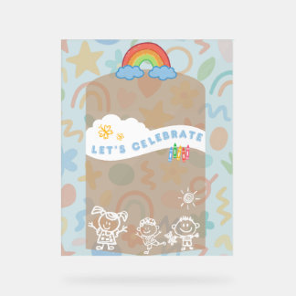 Editable Kid's flyer! Cute and aesthetic board Acrylic Sign