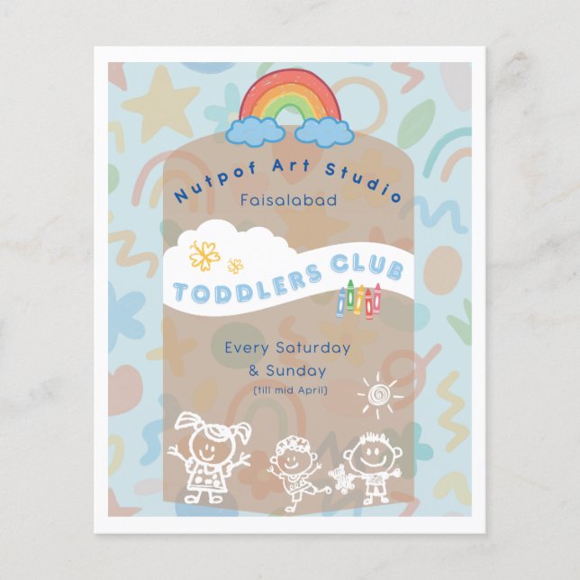 Editable Kid's flyer! Cute and aesthetic Flyer (Front)