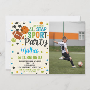 Editable Kids Party Design Invitation