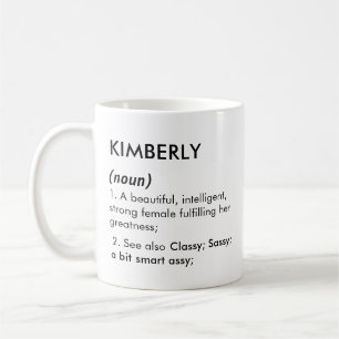 Editable Kimberly name definition, custom name Coffee Mug