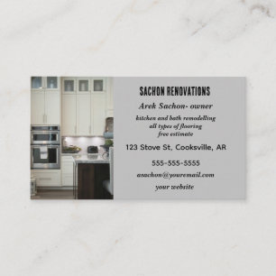 Editable Kitchen Renovations  Business Card