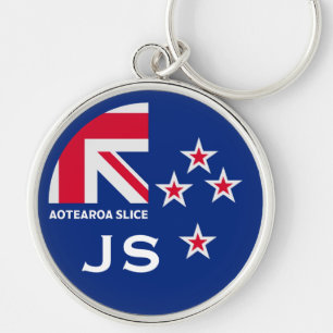 Editable Kiwi New Zealander Golfing Keychain