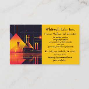 Editable Lab Services Business Card