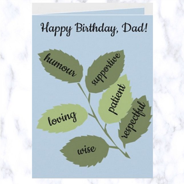 Editable Leaves Happy Birthday  Card (Creator Uploaded)
