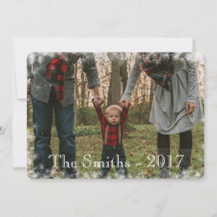 Editable Let it Snow Snowflake Holiday Photo Card