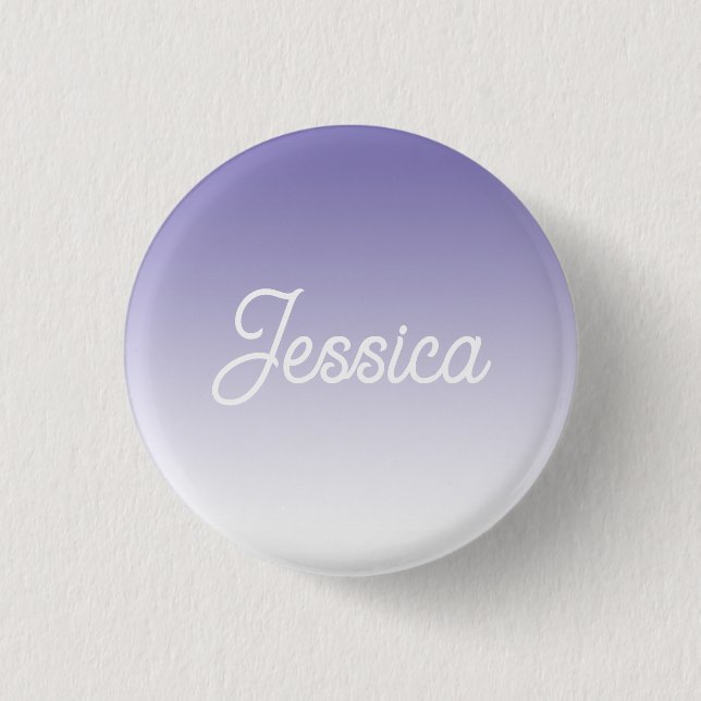 (Editable) Light Purple Colour Ombre & Your Text 1 Inch Round Button (Front)