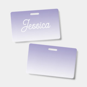 (Editable) Light Purple Colour Ombre & Your Text Badge