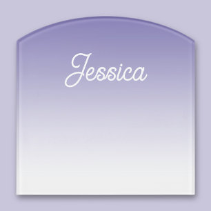 (Editable) Light Purple Colour Ombre & Your Text Door Sign