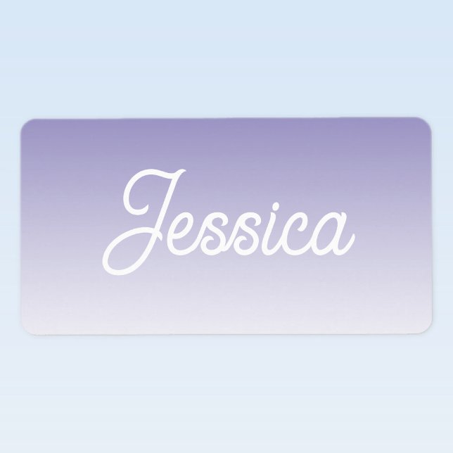 (Editable) Light Purple Colour Ombre & Your Text Label (Creator Uploaded)