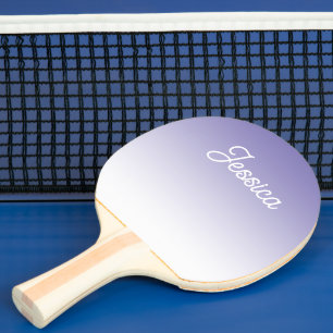 (Editable) Light Purple Colour Ombre & Your Text Ping Pong Paddle