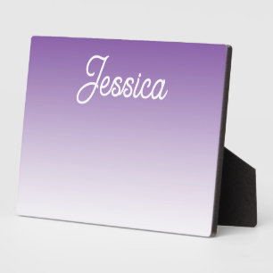 (Editable) Light Purple Colour Ombre & Your Text Plaque