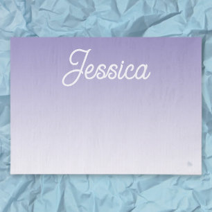 (Editable) Light Purple Colour Ombre & Your Text Tissue Paper