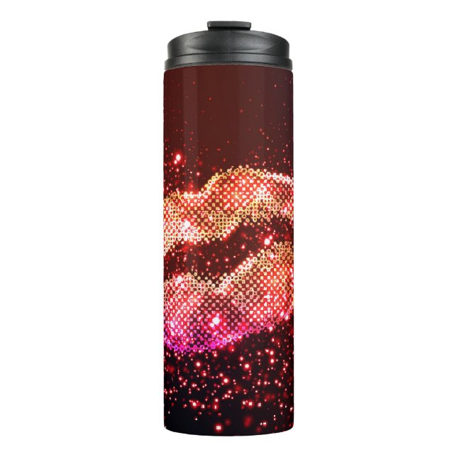 Editable Lip Illustration: Simple Graphic Design Thermal Tumbler (Front)