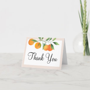 Editable Little Cutie Baby Shower Thank You Card