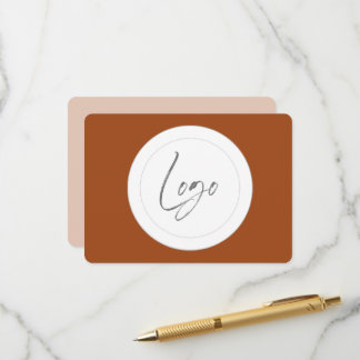 Editable Logo Terracotta Cue Cards