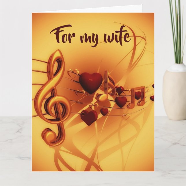 Editable Love and Music Card (Front)