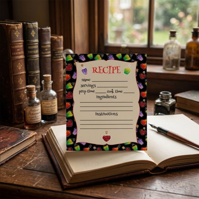 Editable Magic Potion Bottles Recipe Card (Creator Uploaded)