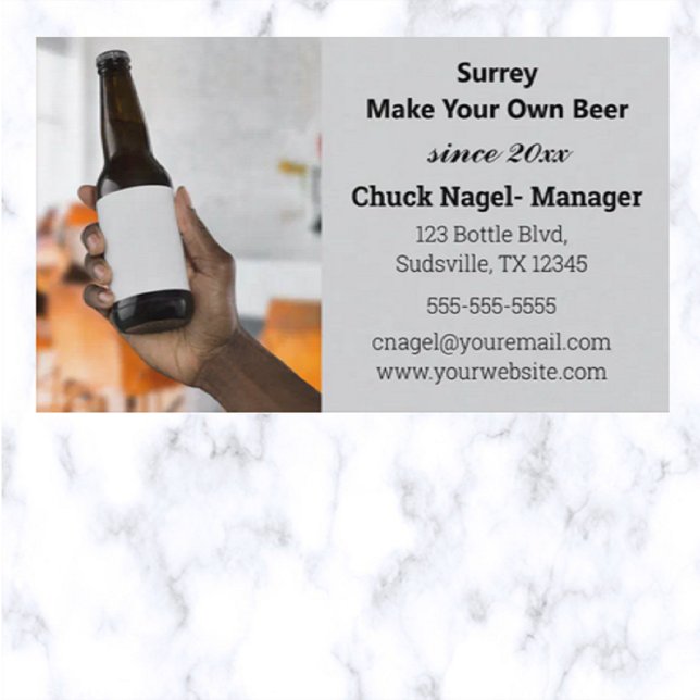 Editable Make Your Own Beer Business Card (Creator Uploaded)