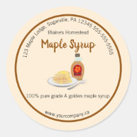 Editable Maple Syrup Label