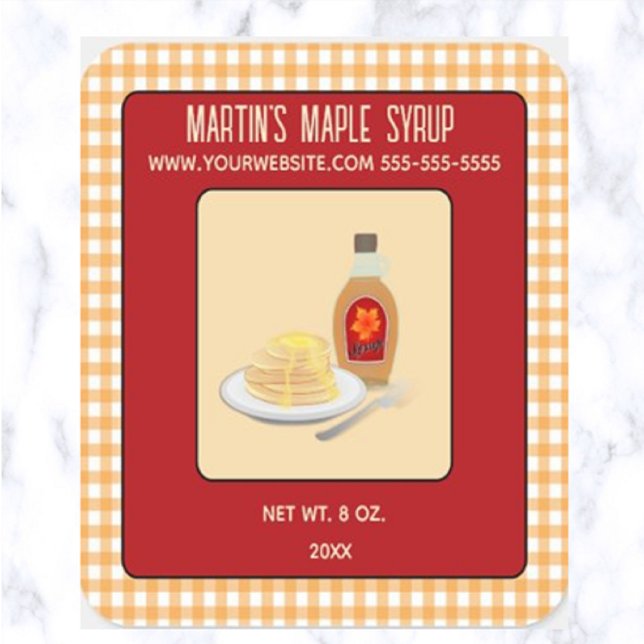 Editable Maple Syrup Square Sticker (Creator Uploaded)