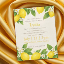 Editable Mediterranian Limoncello Birthday 