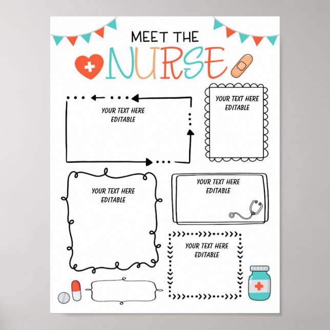 Editable Meet the School Nurse Letter Printable  Poster (Front)