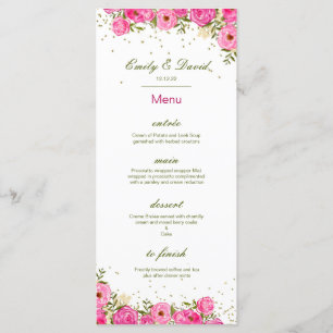 Editable Menu, Wedding Menu, Baby Shower, Bridal   Menu