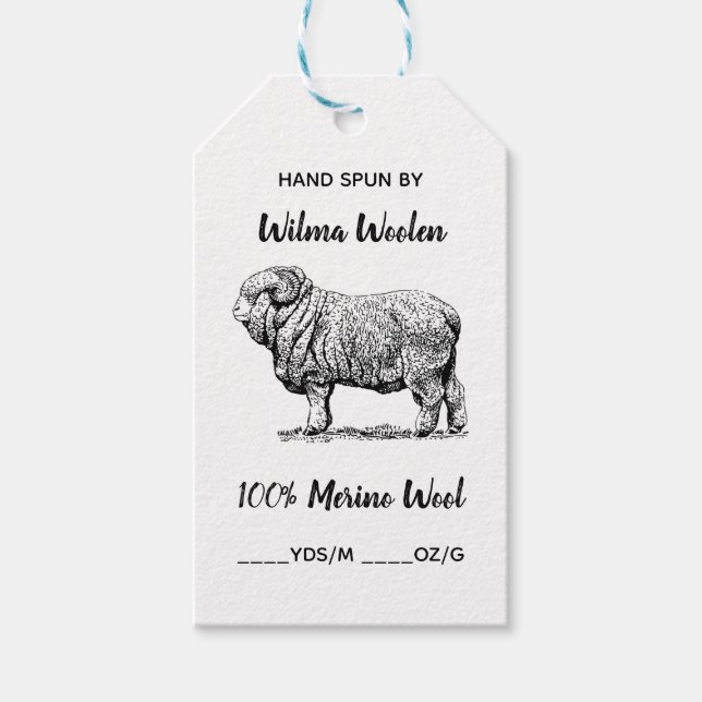 Editable Merino Wool Label (Front)