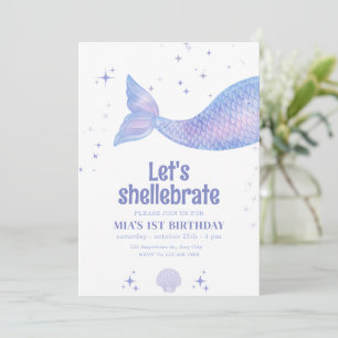 Editable Mermaid Birthday, Mermaid Under the Sea Invitation