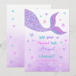 Editable Mermaid Invitation