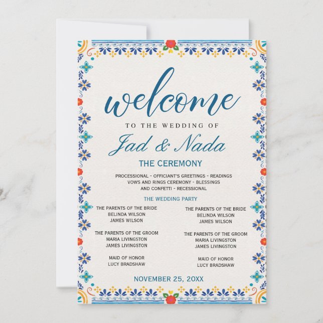 Editable Mexican Wedding Invitation   (Devant)