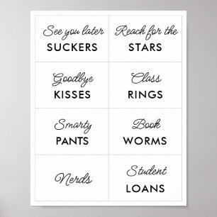 Editable Minimalist 2 Graduation Candy Bar Signs