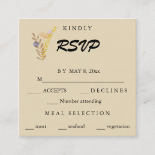 Editable Minimalist Boho Leaves Invitation RSVP