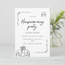 Editable Minimalist Housewarming Party
