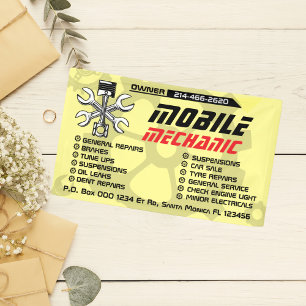 Editable Mobile Mechanic Auto Repair Custom Banner