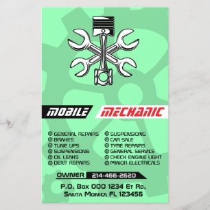 Editable Mobile Mechanic Auto Repair Custom Flyer