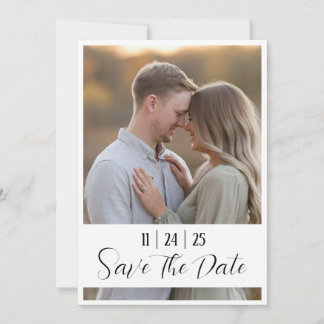 Editable Modern Bold Save the Date w/ Large Photo