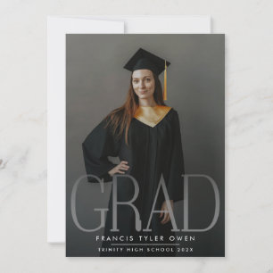 Editable Modern High School Photo Graduation Announcement