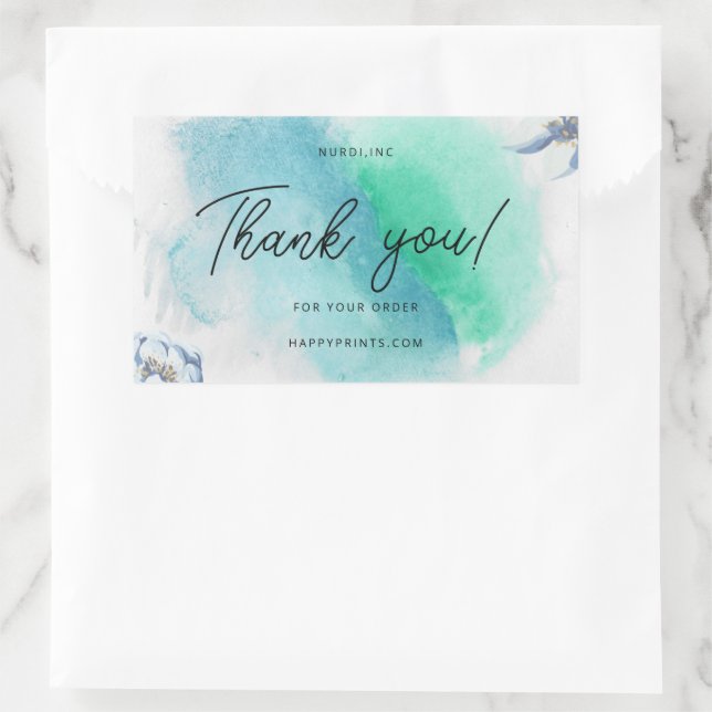 Editable Modern Minimalist Business Purchas  Sticker (Bag)