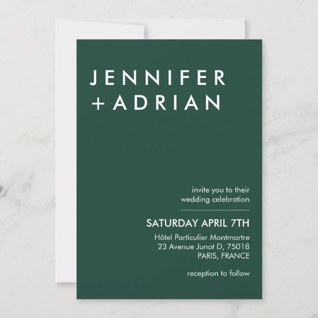 Editable Modern Minimalist Invitation (Back)